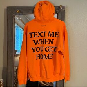 Lonely Ghost Text Me When You Get Home Orange Hoodie